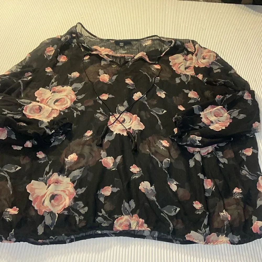 Lane Bryant Sheer floral blouse Size 26/28